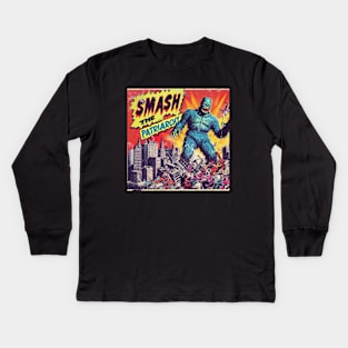 Smash the patriarchy Kids Long Sleeve T-Shirt